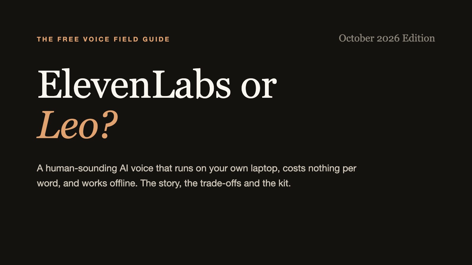 ElevenLabs or Leo?