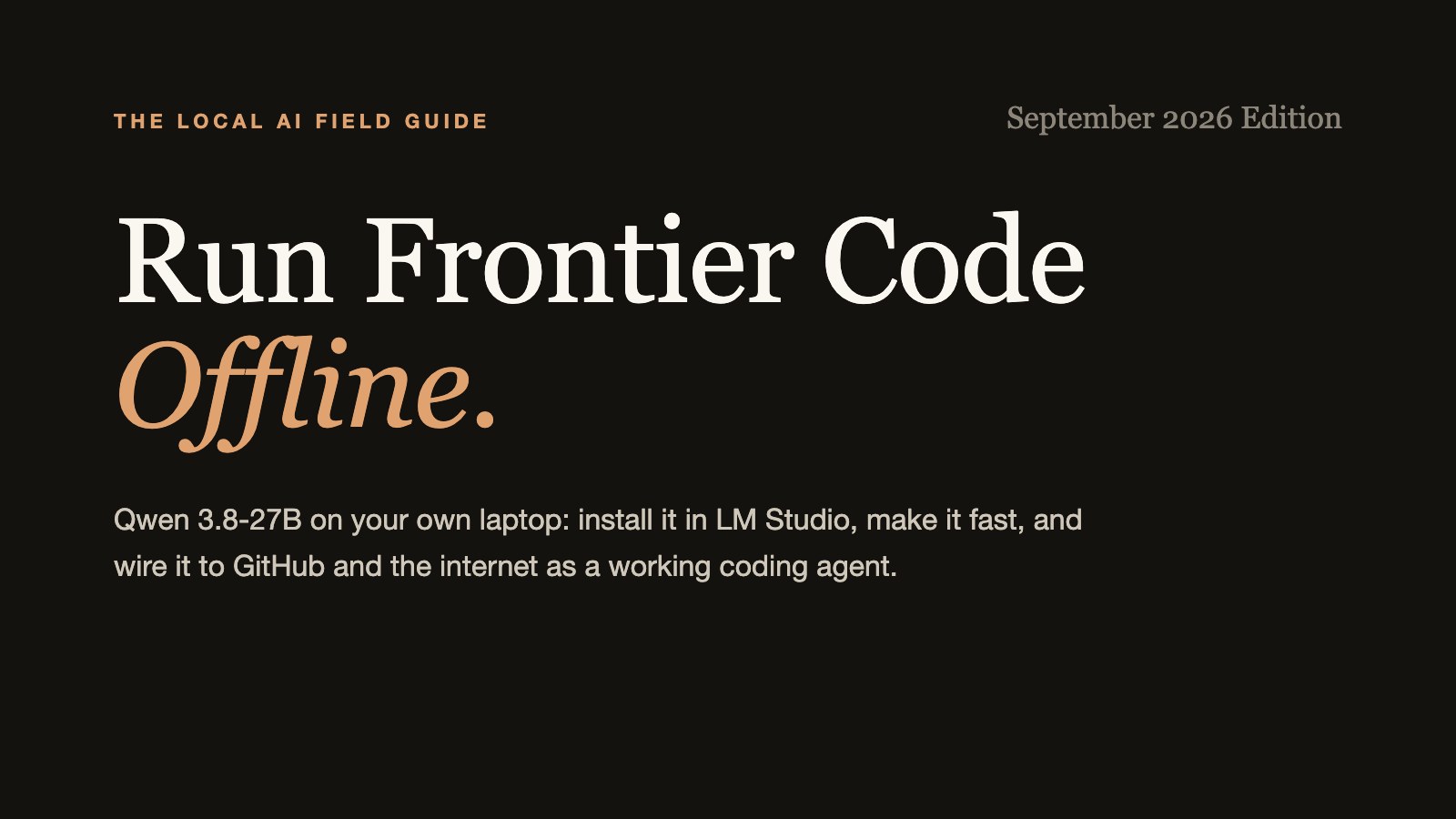 Run Frontier Code Offline