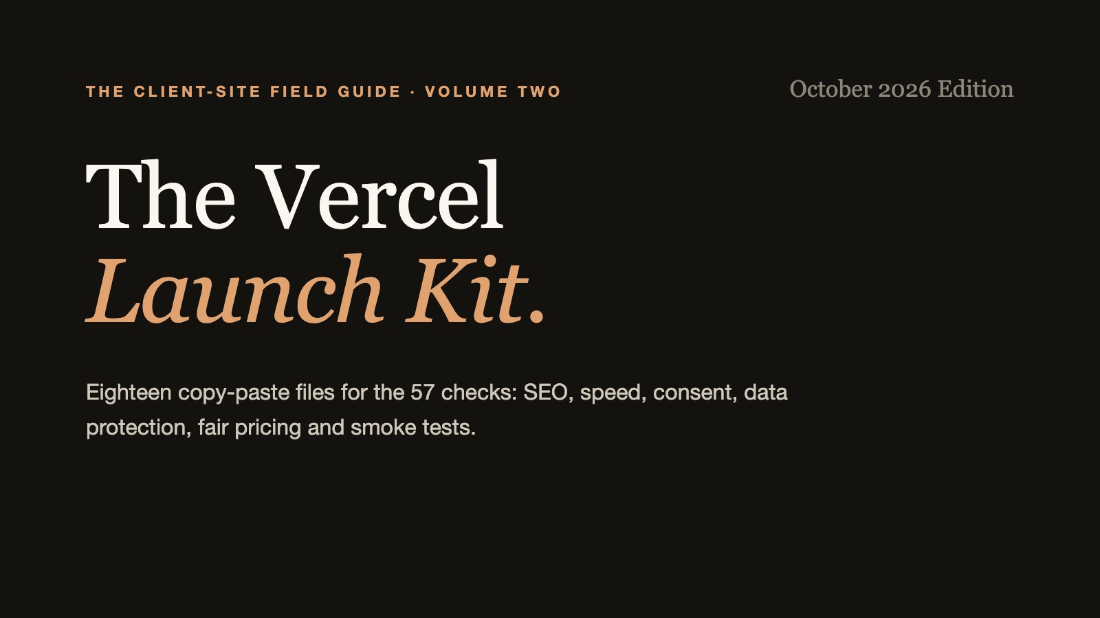 The Vercel Launch Kit