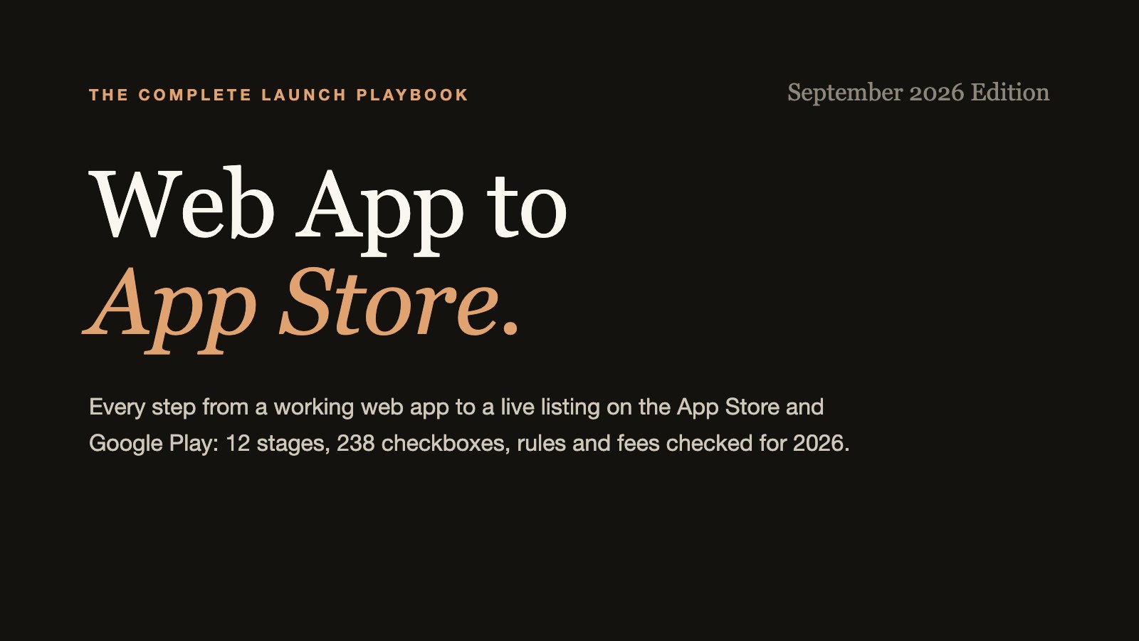 Web App to App Store